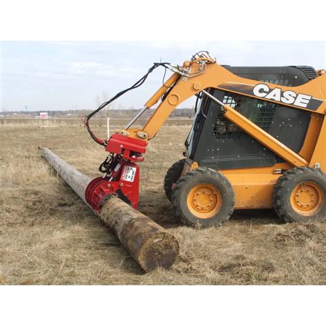 hydraulic tamper for skid steer accudraulics|skid steer pole setter attachment.